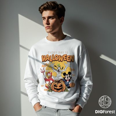 Disney Mickey & Friends Everyday is Halloween PNG – Retro Mickey, Pumpkin Spice, Spooky Season, Trick or Treat PNG