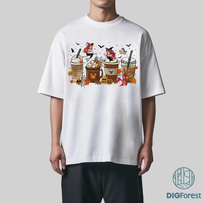 Disney Ariel Latte Coffee Cup Halloween Shirt - Little Mermaid Spooky Tee, Halloween Coffee Cup, Funny Halloween Apparel