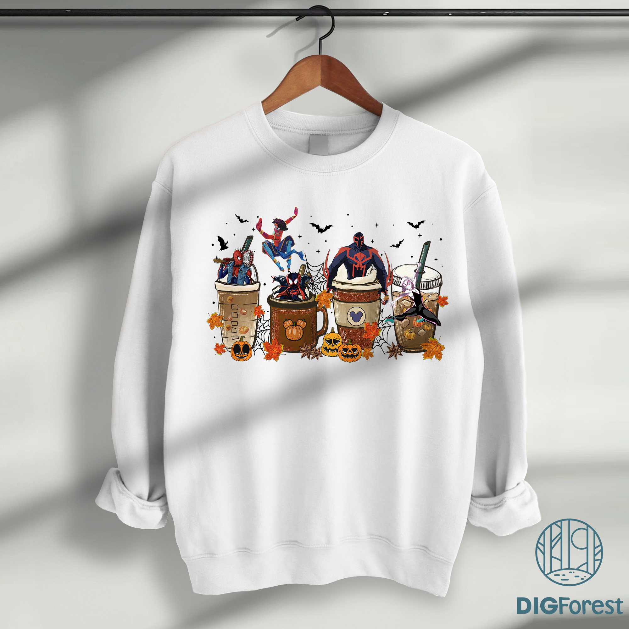 Retro Spider Punk Spider-Man Halloween Shirt - Spooky Pumpkin Latte Tee, Coffee Cup Graphic, Funny Halloween Outfit Retro Spider Punk Spider-Man Halloween Shirt - Spooky Pumpkin Latte Tee, Coffee Cup Graphic, Funny Halloween Outfit