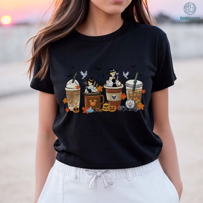 Disney Cinderella Princess Latte Coffee Cup Halloween Shirt, Cinderella Halloween Shirt, Cinderella Halloween Coffee Cup, Spooky Halloween