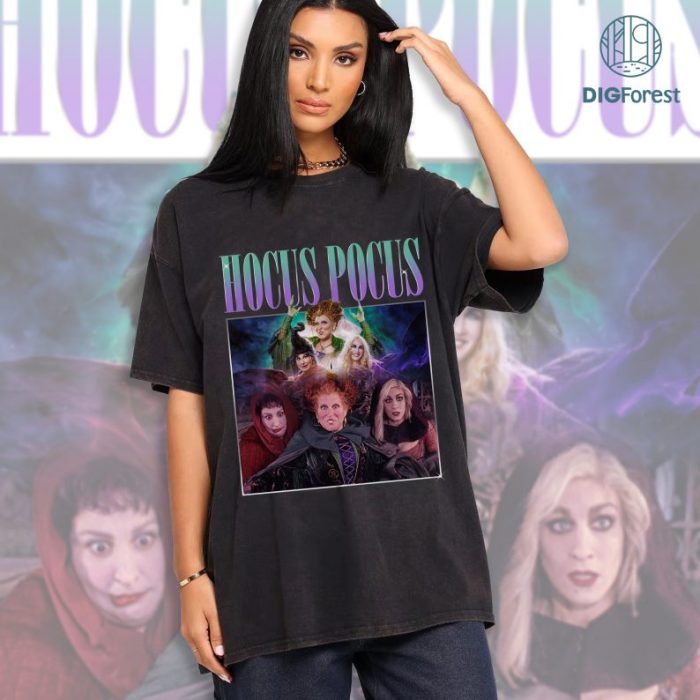 Sanderson Sisters Vintage Halloween Shirt | Sanderson Sisters Vintage Hallowee Png | Hocus Pocus Tee | Retro Hocus Pocus Shirt | It'S Just A Bunch Of Hocus Pocus Shirt