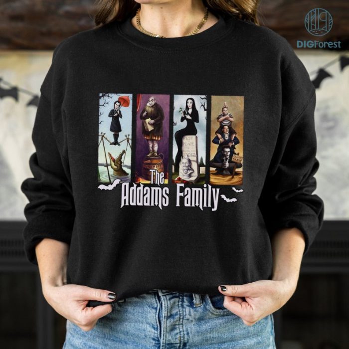 Vintage The Adams Family Halloween Shirt, Wednesday Addams Halloween Png , Retro Wednesday Shirt, Morticia Halloween, Halloween Party Shirt