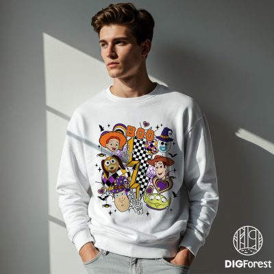 Disney Retro Toy Story Halloween Shirt - Checkered Boo Tee, Buzz Lightyear Woody Jessie Aliens, Halloween Skeleton Outfit Disney Retro Toy Story Halloween Shirt - Checkered Boo Tee, Buzz Lightyear Woody Jessie Aliens, Halloween Skeleton Outfit