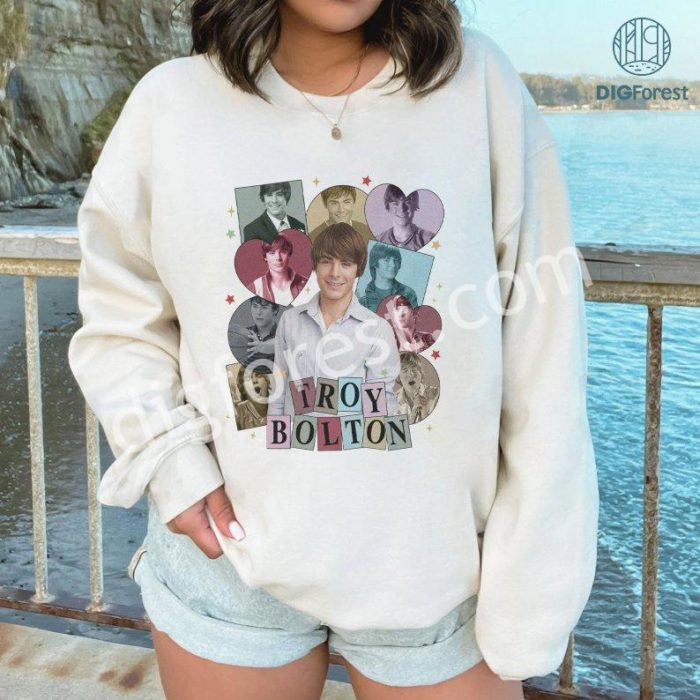 Troy Bolton Vintage Graphic Shirt, Troy Bolton Vintage Graphic PNG File, High School Musical Homage TV Shirt,Troy Bolton Bootleg Rap Shirt,Sublimation Designs,Instant Download