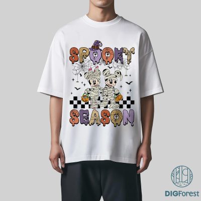 Disney Halloween Mickey Minnie Mummy Shirt - Spooky Season Tee, Mummy Mouse and Friends Outfit, Funny Halloween Apparel