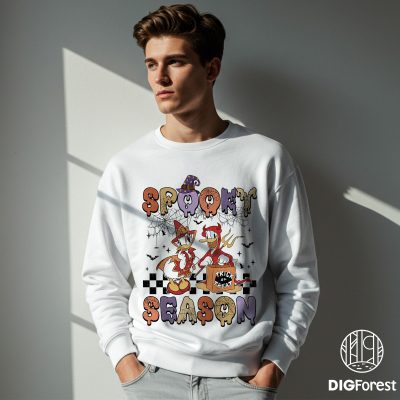 Disney Halloween Daisy and Donald Shirt - Spooky Season Tee, Best Friend Halloween Outfit, Trick or Treat Apparel