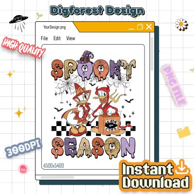 Disney Halloween Daisy and Donald Shirt - Spooky Season Tee, Best Friend Halloween Outfit, Trick or Treat Apparel