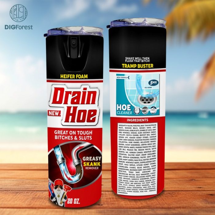 Drain Hoe original Png Tumbler Bundle, Bitch Spray Foam Tumbler Designs, Fuck off scent 20 Oz , Funny spray, Instant Download