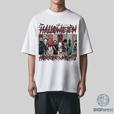 Halloween Horror Nights Universal Studios PNG – Horror Characters, Scary Movie Shirt, Universal Studios Halloween PNG