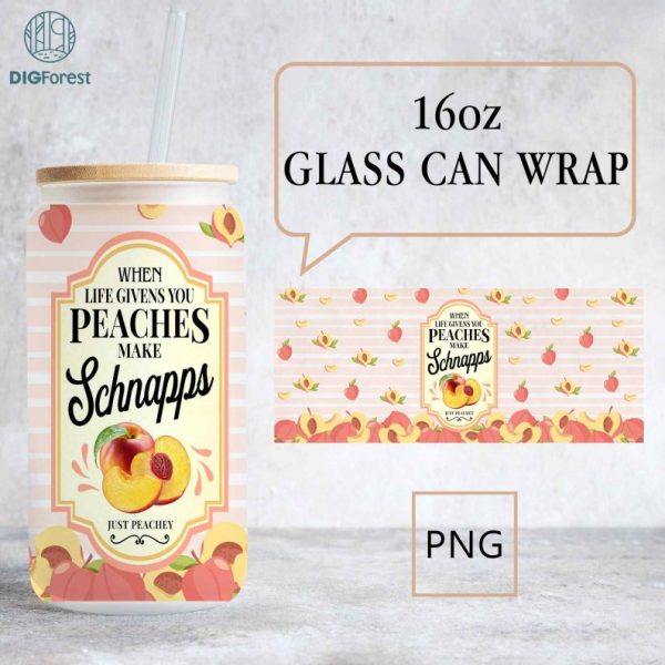 16 oz Libbey Glass Can Wrap Digital Png, Lemonade Label, Tequila Label, Margarita png, Mojito, Alcohol Label, When life gives you Lemons