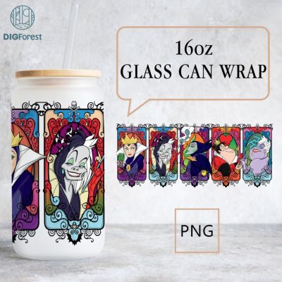 Disney Villains Libbey Can Png, 16Oz Glass Can Wrap, Halloween Horror Lady Tremaine, Ursula Cruella,Maleficent Evil Coffee Png,Villains Sublimation Disney Villains Libbey Can Png, 16Oz Glass Can Wrap, Halloween Horror Lady Tremaine, Ursula Cruella,Maleficent Evil Coffee Png,Villains Sublimation