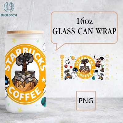 Wall E Glass Can wrap 16oz PNG Digital Download, Wall E and Eve Png, Wall-E Png For Sublimation, Libbey can glass, 16oz glass can Png Design Wall E Glass Can wrap 16oz PNG Digital Download, Wall E and Eve Png, Wall-E Png For Sublimation, Libbey can glass, 16oz glass can Png Design