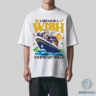 Disney Halloween on the High Seas Shirt – Mickey & Minnie Cruise Shirt, Family Trip, A Dream Is a Wish Your Heart Makes