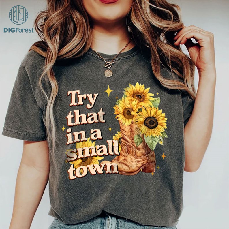 Try That In A Small Town Shirt, Try That In A Small Town PNG Files For Sublimation, Jason Aldean PNG, Country Music PNG, Sublimation Designs