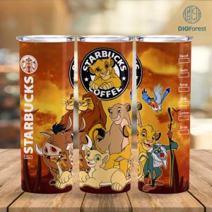 Disney Lion King Coffee 20 oz Skinny Tumbler Sublimation Design | Nala Simba Straight & Tapered Tumbler Wrap | Instant Digital Download