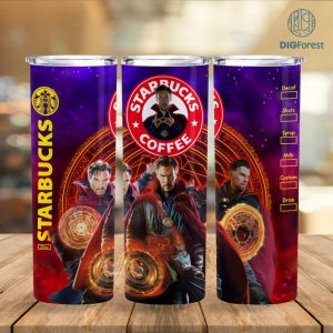 Doctor Strange Coffee 20 oz Skinny Tumbler Sublimation Design | Superhero Straight & Tapered Tumbler Wrap | Instant Digital Download