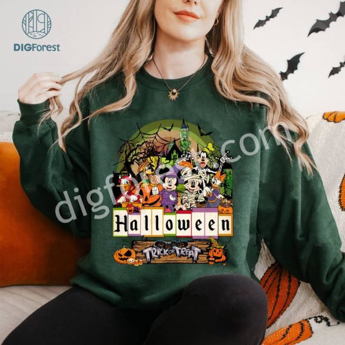 Disney Halloween Mouse And Friends PNG, Halloween Trick Or Treat Digital File, Spooky Season, Trick Or Treat, Halloween Masquerade, Png Cut File