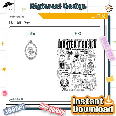 Vintage Haunted Mansion PNG, Disneyland Halloween Party Design, Comfort Colors Halloween Gift Sublimation