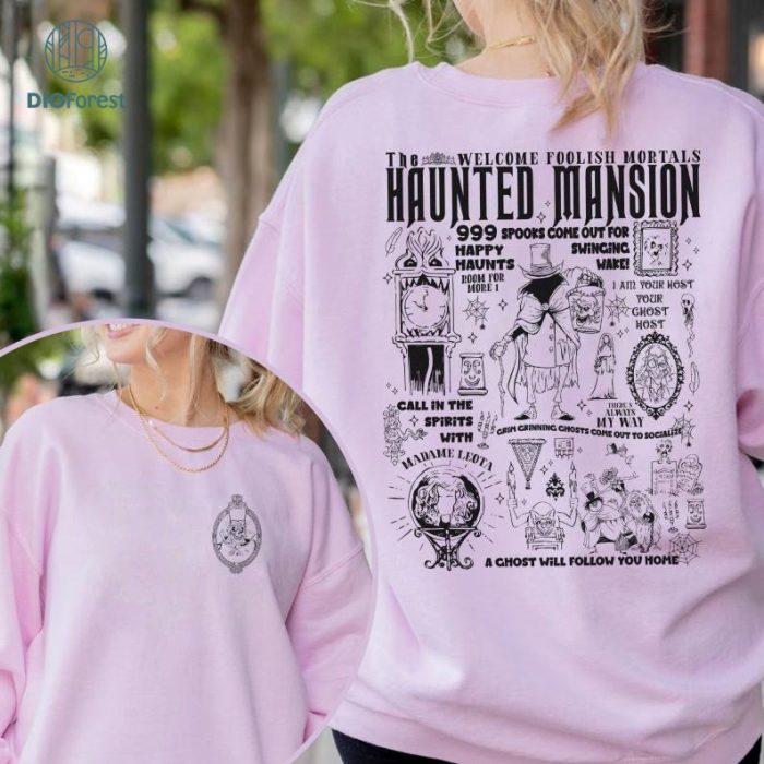 Vintage The Haunted Mansion Comfort Colors, Disneyland The Haunted Mansion Png, Halloweem Party Png, Halloween Gift, Sublimation Design