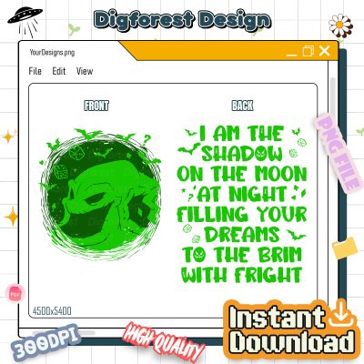 Disney Oogie Boogie Halloween 2025 PNG – Disneyland Bash, Mickey’s Not So Scary Party, Halloween PNG Design