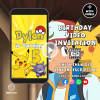 Electronic Pokemone Birthday Invitation Video, Pikachu Birthday Boy, Digital Birthday Party Invitations | Digital Kids Party Invite