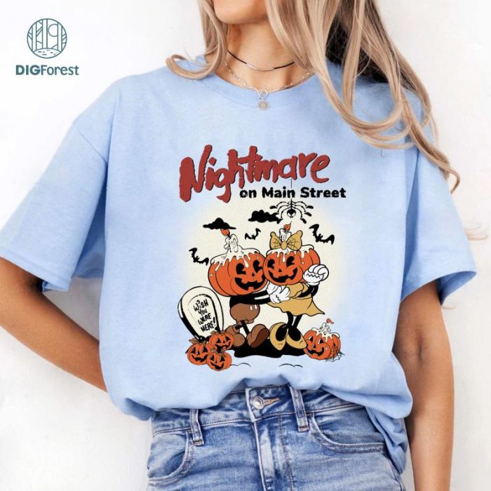 Mickey Nightmare on Mainstreet PNG | Disneyland Halloween Pumpkin PNG | Trick or Treat | Disneyland Family Trip | Halloween Party Shirt