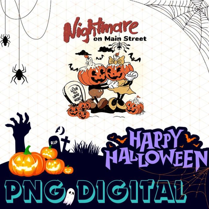 Mickey Nightmare on Mainstreet PNG | Disneyland Halloween Pumpkin PNG | Trick or Treat | Disneyland Family Trip | Halloween Party Shirt