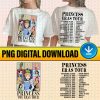 Disney Princess Eras Tour Sublimation 2-Sided Png, Princess Tour-dated PNG, Retro Princess, Cinderella Princess PNG, Eras Tour Sublimation Design