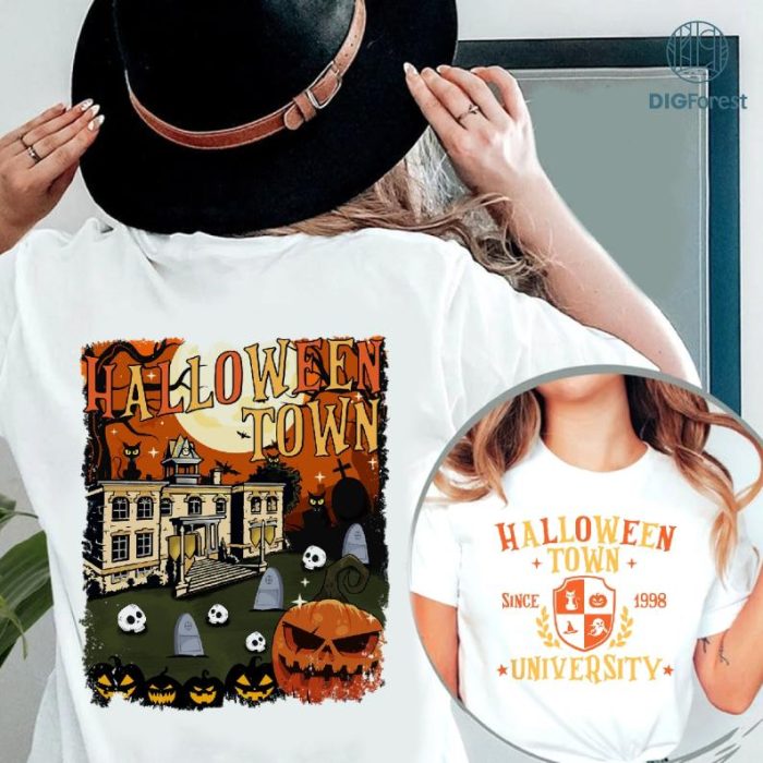 Halloweentown University Est 1998 PNG Sublimation, Halloween Town University PNG, Retro Halloweentown, Vintage Halloween, Fall Halloween