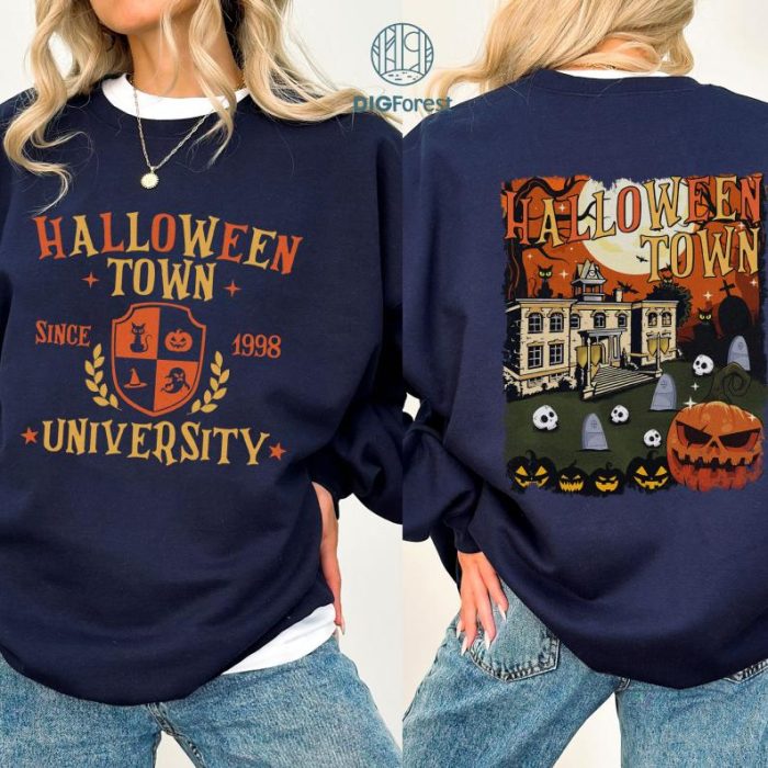 Halloweentown University Est 1998 PNG Sublimation, Halloween Town University PNG, Retro Halloweentown, Vintage Halloween, Fall Halloween