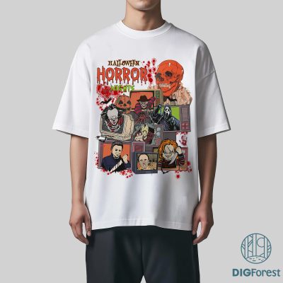 Halloween Horror Nights Universal Studios PNG – Horror Characters, Scary Movie Shirt, Universal Studios