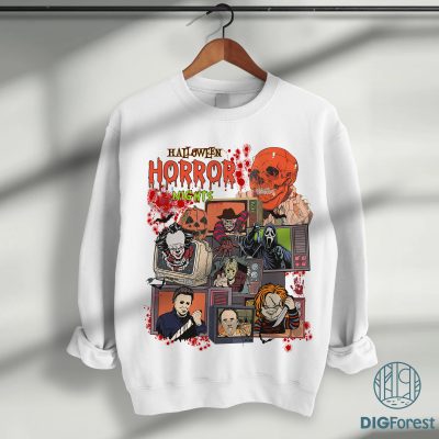 Halloween Horror Nights Universal Studios PNG – Horror Characters, Scary Movie Shirt, Universal Studios