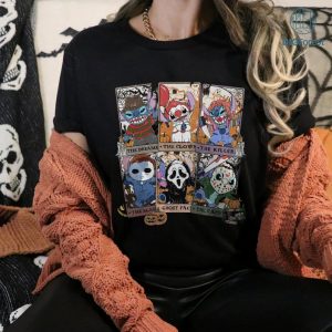 Disney Stitch Horror Halloween Shirt | Stitch Halloween Png | Horror Movie Characters Shirt | Disneyland Spooky Season Shirt | Disneyland Trip 2023