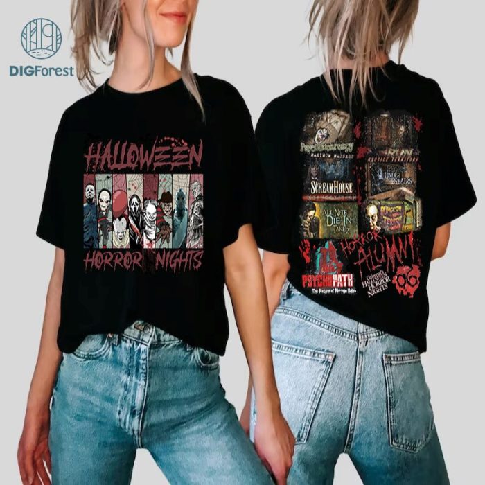 Halloween Horror Nights Universal Studios Shirt, Halloween Horror Nights Universal Studios Png | Horror Characters Halloween Png | Scary Movie Png | Universal Studios Instant Download