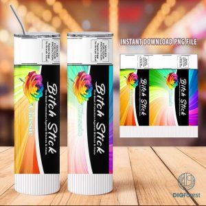 Bitch Spray Bundle png Designs, Bitch Be Gone Rainbow Rose 20oz Tumbler Wrap PNG File For Sublimation, Rainbow Bitch Spray, Tumbler PNG, Download PNG