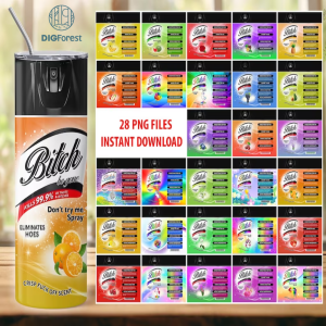 Bitch Spray Bundle 28 Designs, Bitch Be Gone 20oz Tumbler Wrap PNG File For Sublimation, Rainbow Bitch Spray, Tumbler PNG, Download PNG