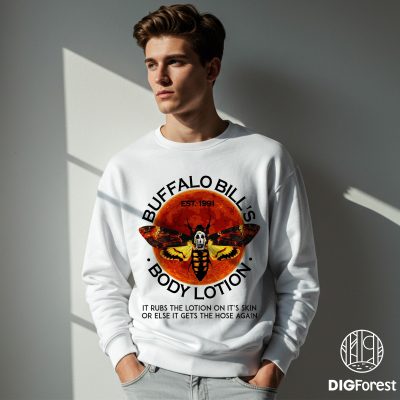 The Silence Of The Lambs PNG – Hannibal Lecter Shirt, Buffalo Bill’s Body Lotion Tee Horror Sublimation Design
