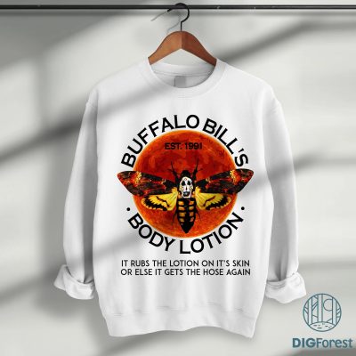 The Silence Of The Lambs PNG – Hannibal Lecter Shirt, Buffalo Bill’s Body Lotion Tee Horror Sublimation Design
