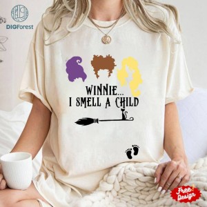 Hocus Pocus Pregnancy Annoucement Png | Custom Halloween Pregnancy Announcement | Winnie I Smell A Child | Mommy To Be | Sublimation Design