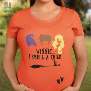 Hocus Pocus Pregnancy Annoucement Png | Custom Halloween Pregnancy Announcement | Winnie I Smell A Child | Mommy To Be | Sublimation Design