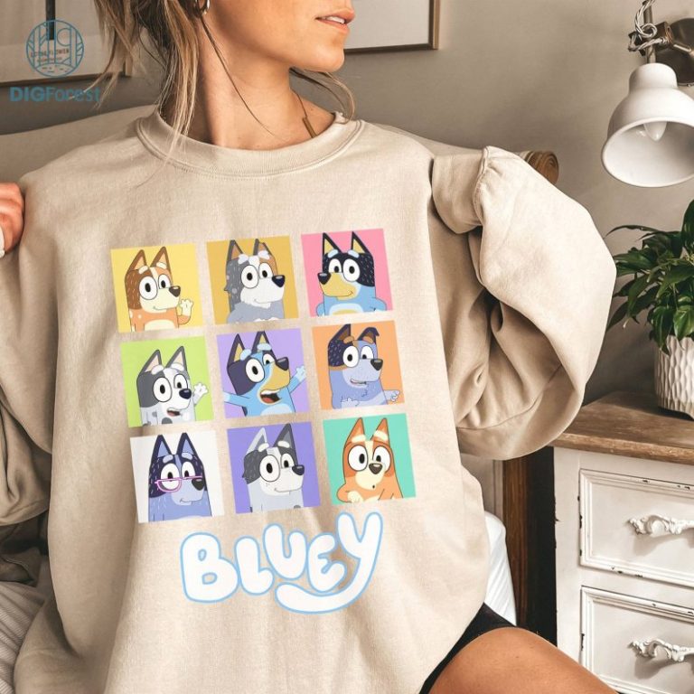 Bluey Family PNG, The Heeler Bluey Shirt, Birthday Party Shirt, Bluey