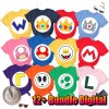Super Mario Matching Bundle , Super Mario Characters Png, Mario And Friends Png, Mario Cosplay Png, Mario Family Matching Png, Digital Download