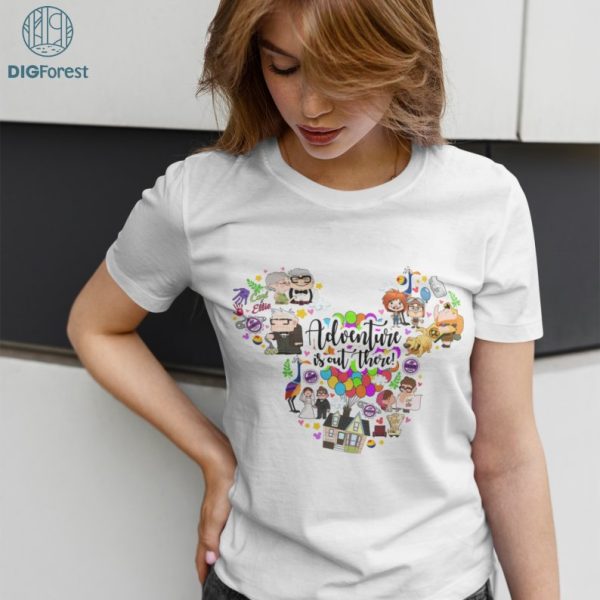 Disney Adventure Is Out There PNG, Pixar Up Movie Shirt, Up Movie, Up Balloon Shirt, Disneyworld Shirts, Family Trip Shirts, Sublimation Designs