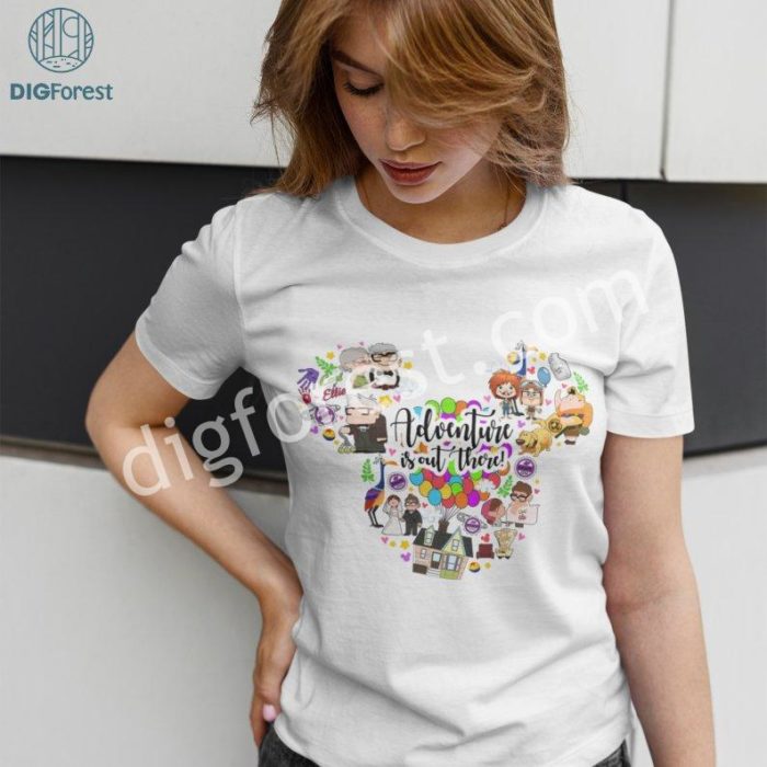 Disney Adventure Is Out There PNG, Pixar Up Movie Shirt, Up Movie, Up Balloon Shirt, Disneyworld Shirts, Family Trip Shirts, Sublimation Designs