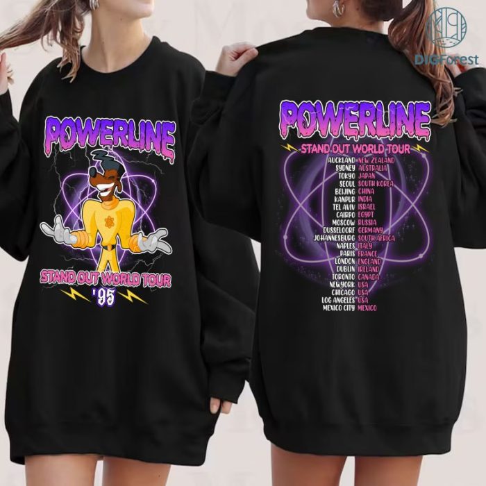 Disney Powerline Goofy Movie PNG, Vintage Powerline Stand Out Shirt, Goofy Powerline Max Goof, A Goofy Movie, Birthday Gifts, Sublimation Designs