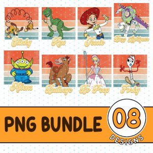 Disney Toy Story Bundle 8 Design, Toy Story Character Png, Toy Story Party, Toy Story Birthday, Family Matching Png, Disneyland Trip Png