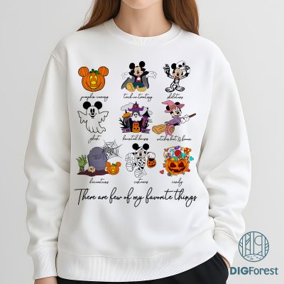 Disney Mickey Minnie Halloween Shirt - These Are A Few Of My Favorite Things, Halloween Gifts, Mickey Skeleton Tee Disney Mickey Minnie Halloween Shirt - These Are A Few Of My Favorite Things, Halloween Gifts, Mickey Skeleton Tee