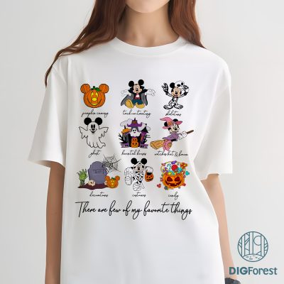 Disney Mickey Minnie Halloween Shirt - These Are A Few Of My Favorite Things, Halloween Gifts, Mickey Skeleton Tee