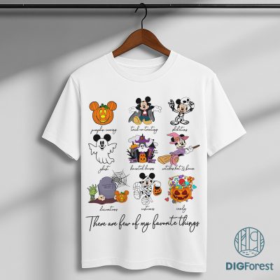 Disney Mickey Minnie Halloween Shirt - These Are A Few Of My Favorite Things, Halloween Gifts, Mickey Skeleton Tee Disney Mickey Minnie Halloween Shirt - These Are A Few Of My Favorite Things, Halloween Gifts, Mickey Skeleton Tee