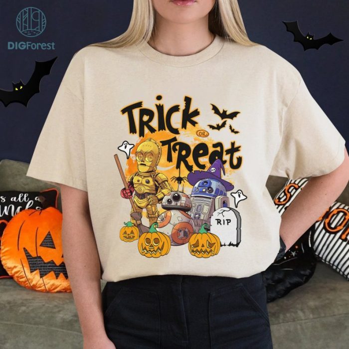 StarWars Halloween PNG, Trick Or Treat Shirt, Starwars Character, Halloween Party, Halloween Group, Disneyland Halloween, Sublimation Designs